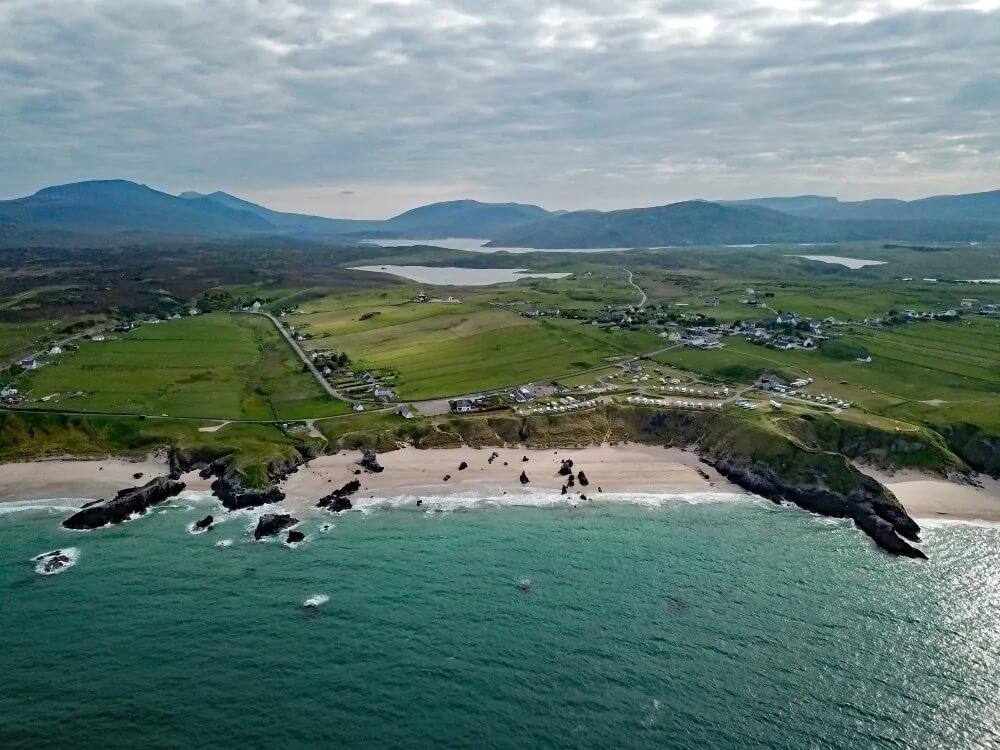 Camping Sango Sands junto a la costa en el norte de Escocia.